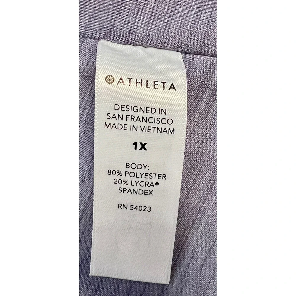 Athleta Elation Space Dye 7/8 Tight Purple High Rise Leggings 1X - Picture 3 of 9